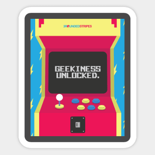 Geekiness Unlocked Arcade Sticker